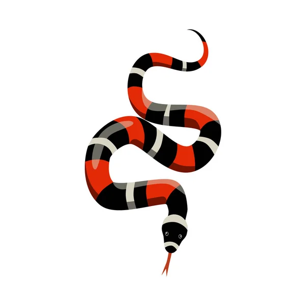 Izolovaný objekt zmije a symbol mléka. Grafické znázornění vektoru zmije a červeného materiálu. — Stockový vektor