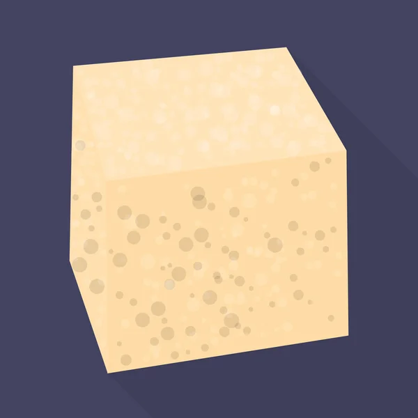 Objeto isolado de cubo e símbolo de açúcar. Elemento Web de cubo e ícone vetorial marrom para estoque . — Vetor de Stock