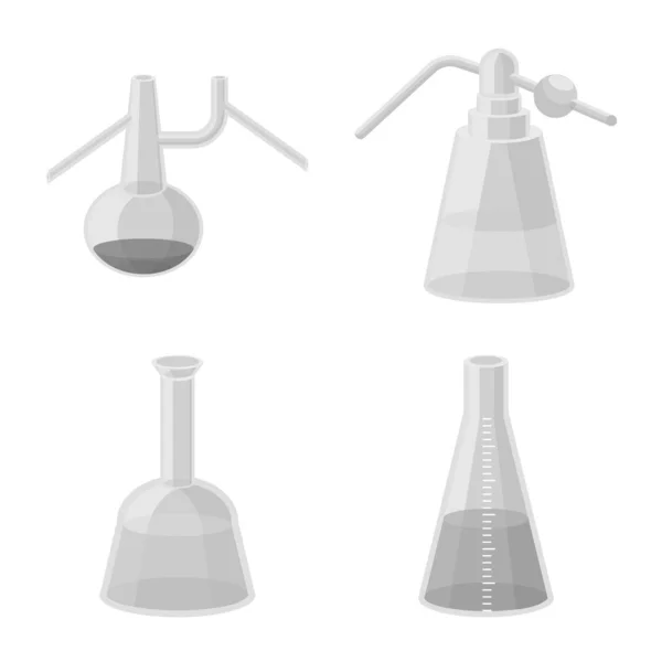 Vektordesign von Labor und medizinischer Ikone. Set von Labor- und Pharmaaktienvektorillustrationen. — Stockvektor