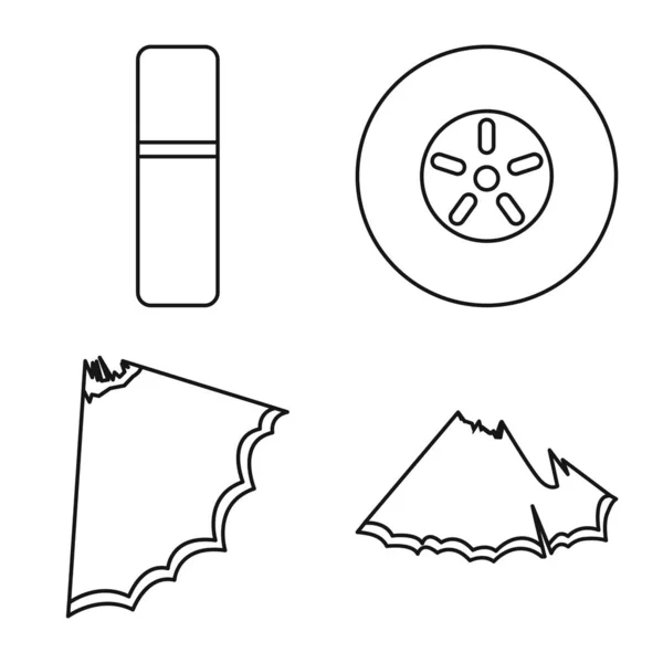 Isolierte Objekt von Schreibwaren und Lieferungen Logo. Sammlung von Schreibwaren und Kreativität Vektor-Symbol für Aktien. — Stockvektor