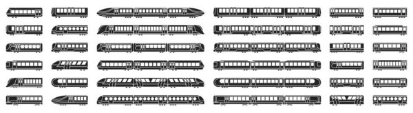 Subway train vector illustration on white background .Set black icon transport metro.Vector illustration set icon subway train.