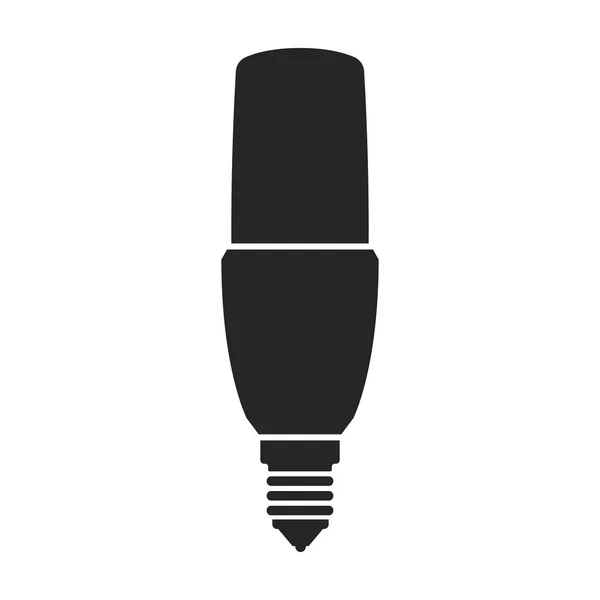 Icona vettore lampadina alogena. Icona vettoriale nera isolata su sfondo bianco lampadina alogena . — Vettoriale Stock