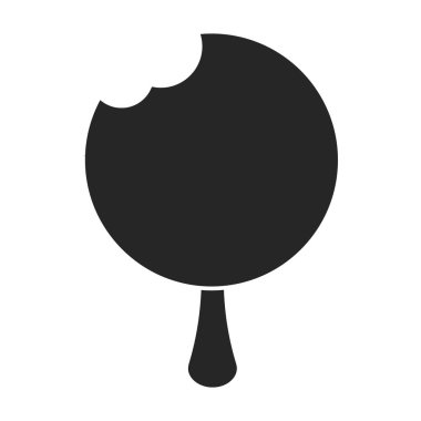 Dondurma vektör simgesi. Siyah vektör simgesi beyaz arka plandaki dondurmada izole edilmiş. .