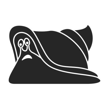 Salyangoz vektör simgesi. Siyah vektör simgesi beyaz arka plan salyangozunda izole edildi .