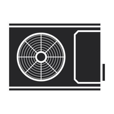 Havalandırma vektör simgesi. Siyah vektör simgesi beyaz arkaplan havalandırmasında izole edildi .