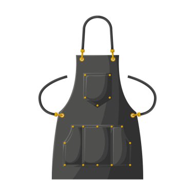 Mutfak önlüğü vektör simgesi. Çizgi film vektör simgesi beyaz arka plan mutfak önlüğü üzerinde izole edildi.