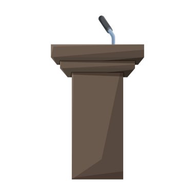 Tribün vektör simgesi. Çizgi film vektör simgesi beyaz arkaplan tribününde izole edildi .