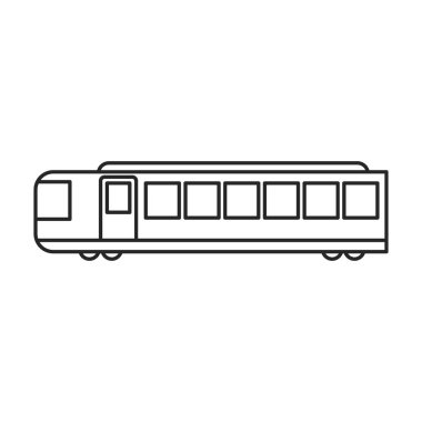 Metro vektör simgesi treni. Metronun beyaz arka plan treninde hat vektör simgesi izole edildi .