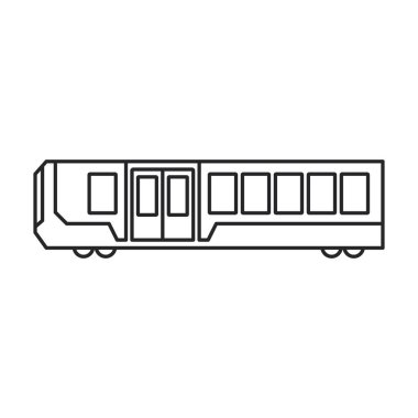 Metro treni vektör simgesi. Hat vektör simgesi beyaz arka plan metro treninde izole edildi..