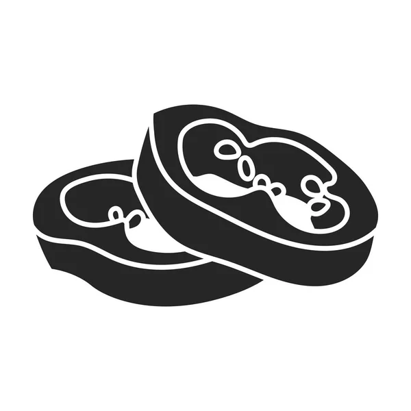 Icono de vector de pimienta icon.Black aislado sobre fondo blanco pimienta  . — Vector de stock