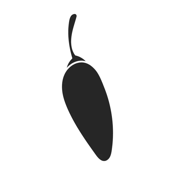 Pepper vector icon.Black vector icon isolated on white background pepper . — Stock Vector