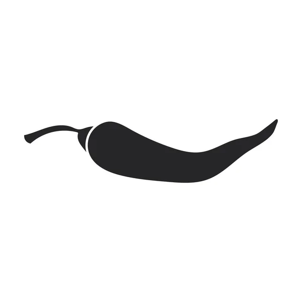 Peper chili vector icon.Black vector pictogram geïsoleerd op witte achtergrond peper chili . — Stockvector