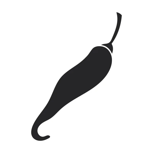 Pfeffer Chili Vektor icon.black Vektor Symbol isoliert auf weißem Hintergrund Pfeffer Chili . — Stockvektor