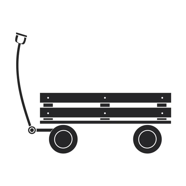 Gartenwagen-Vektor icon.black Vektor-Symbol isoliert auf weißem Hintergrund Gartenwagen . — Stockvektor