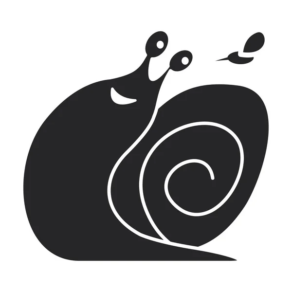 Snail vector icon.Black vector icon isolated on white background snail . — 스톡 벡터