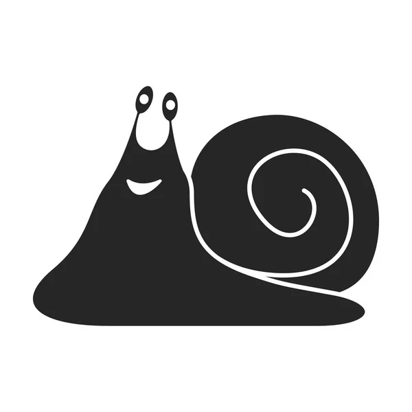 Animal snail vector icon.Black vector icon isolated on white background animal snail. — 스톡 벡터