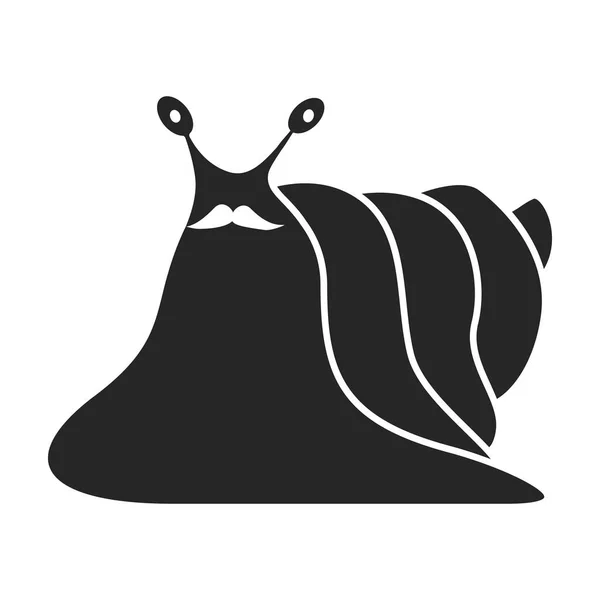 Icono de vector de caracol animal. Icono de vector negro aislado en fondo blanco Caracol animal . — Vector de stock