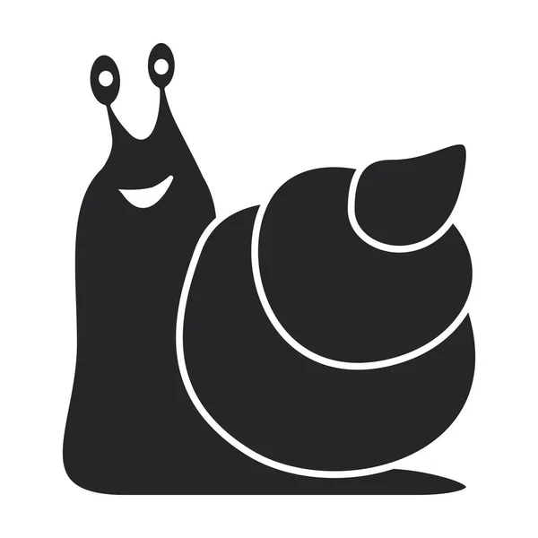 Animal snail vector icon.Black vector icon isolated on white background animal snail. — 스톡 벡터
