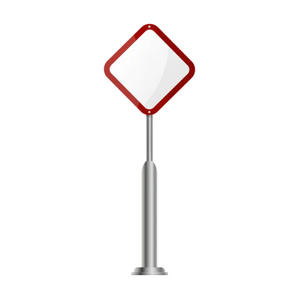 Road sign vector icon.Cartoon vector icon road sign isolated on white background . — 스톡 벡터