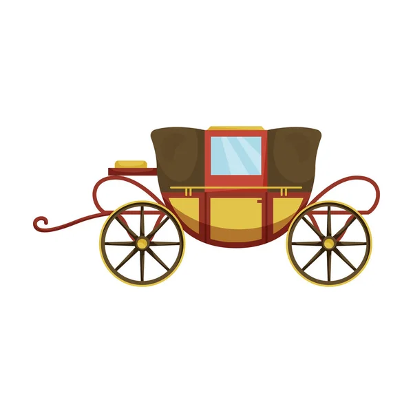 Retro brougham vector icon.Cartoon vector icoon retro brougham geïsoleerd op witte achtergrond. — Stockvector