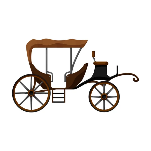 Vintage carriage vector icon.Cartoon vector icon vintage carriage isolated on white background . — Stock Vector