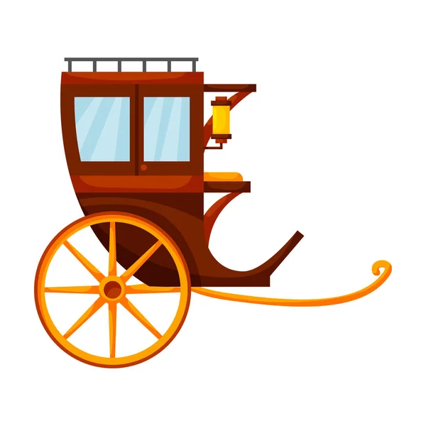 Vintage chariot vecteur icon.Cartoon vecteur icône vintage chariot isolé sur fond blanc  . — Image vectorielle