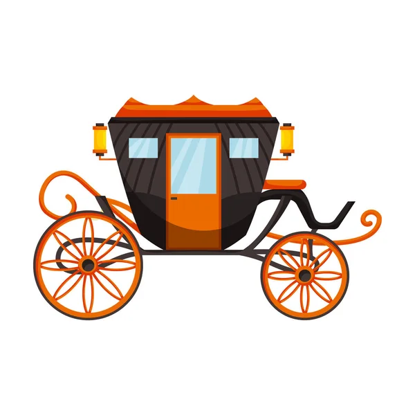 Vintage carriage vector icon.Cartoon vector icon vintage carriage isolated on white background . — 스톡 벡터