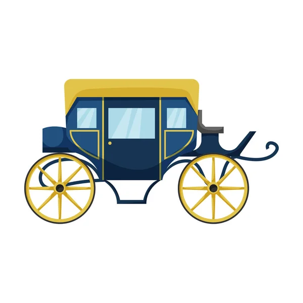 Vintage carriage vector icon.Cartoon vector icon vintage carriage isolated on white background . — 스톡 벡터