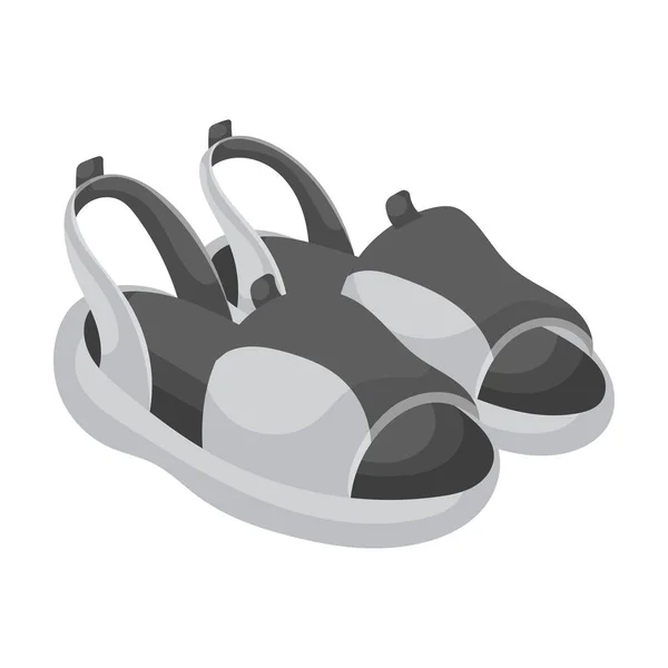 Sandal vektor ikon.Tecknad vektor ikon isolerad på vit bakgrund sandal . — Stock vektor