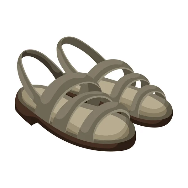 Sommar sandal vektor ikon.Tecknad vektor ikon isolerad på vit bakgrund sommar sandal . — Stock vektor