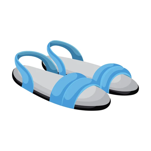 Sandal vektor ikon.Tecknad vektor ikon isolerad på vit bakgrund sandal . — Stock vektor