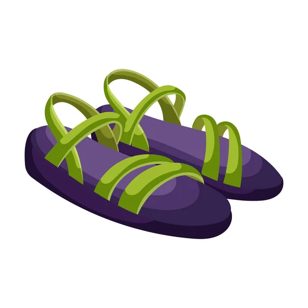 Summer sandal vector icon.Cartoon vector icon isolated on white background summer sandal . - Stok Vektor