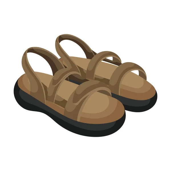 Sandale d'été vecteur icon.Cartoon vecteur icône isolé sur fond blanc sandale d'été  . — Image vectorielle