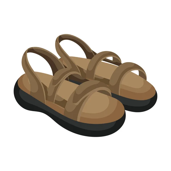 Sommar sandal vektor ikon.Tecknad vektor ikon isolerad på vit bakgrund sommar sandal . — Stock vektor