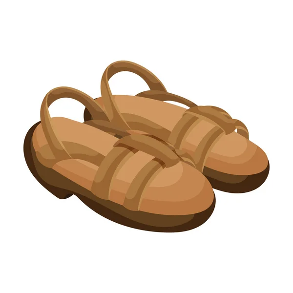 Icône vectorielle sandale Icône vectorielle de bande dessinée isolée sur fond blanc sandale  . — Image vectorielle