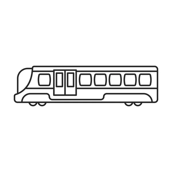 Иконка вектора поезда метро. Иконка вектора линии изолирована на белом фоне поезда метро . — стоковый вектор