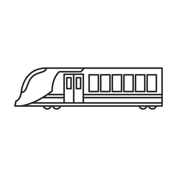 Tåg tunnelbana vektor ikon.Linje vektor ikon isolerad på vit bakgrund tåg av tunnelbana . — Stock vektor