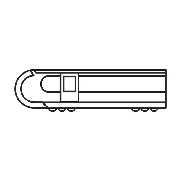 Subway train vector icon.Line vector icon isolated on white background subway train. — Stock Vector