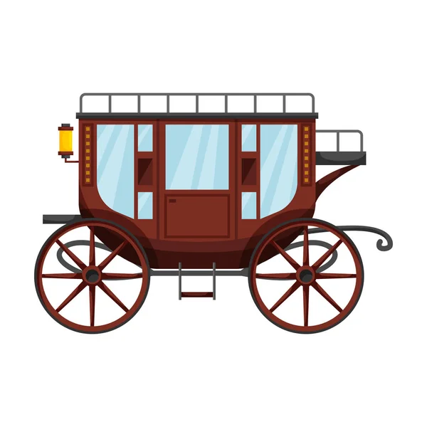 Retro brougham vector icon.Cartoon vector icon retro brougham isolated on white background. Vector Graphics
