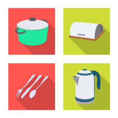 Tasarım mutfak ve aşçı işareti vektör. Mutfak ve cihaz hisse senedi vektör çizim topluluğu.