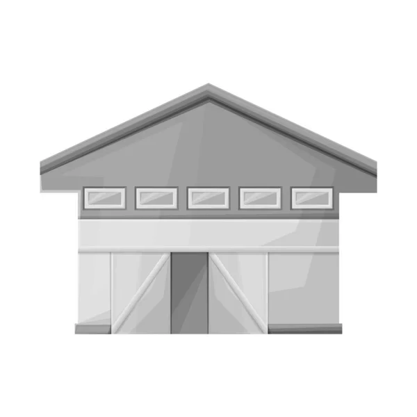 Geïsoleerd object van hangar en garagebord. Grafiek van hangar en depot vector icoon voor stock. — Stockvector