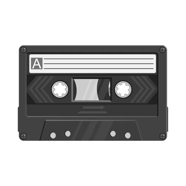 Geïsoleerd object van cassette en tape symbool. Grafiek van cassette en reel vector icoon voor stock. — Stockvector