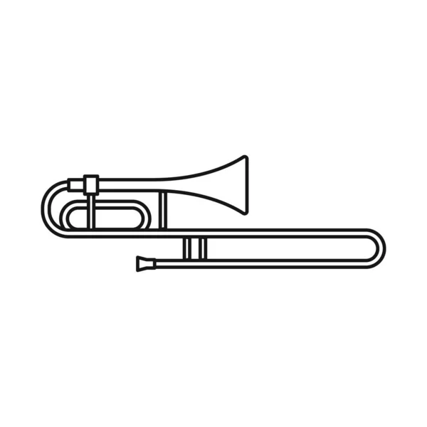Projeto vetorial de corneta e símbolo de tubulação. Gráfico de corneto e tuba ícone vetorial para estoque . —  Vetores de Stock