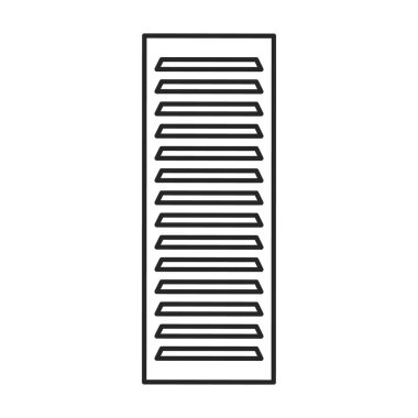 Fan vektör simgesi. Beyaz arkaplan vantilatöründe çizgi vektör simgesi izole edildi.