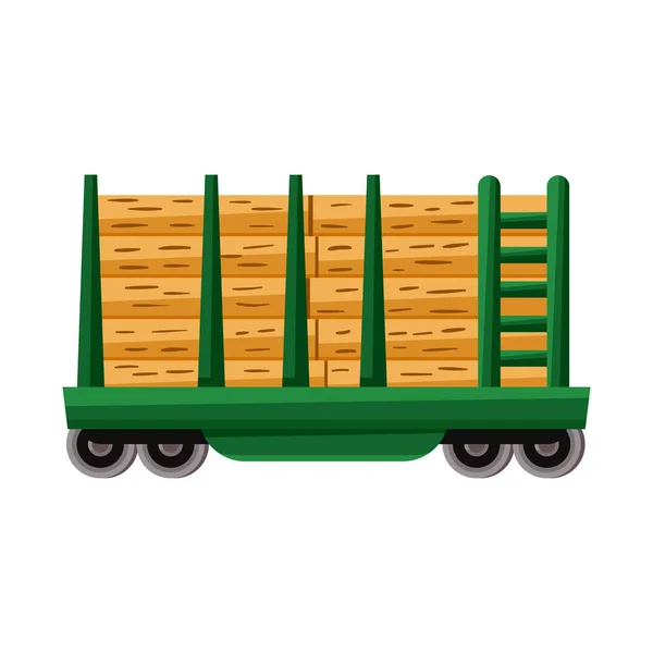 Objeto aislado del icono de vagón y contenedor. Gráfico de vagón y símbolo de stock de transporte para web . — Archivo Imágenes Vectoriales