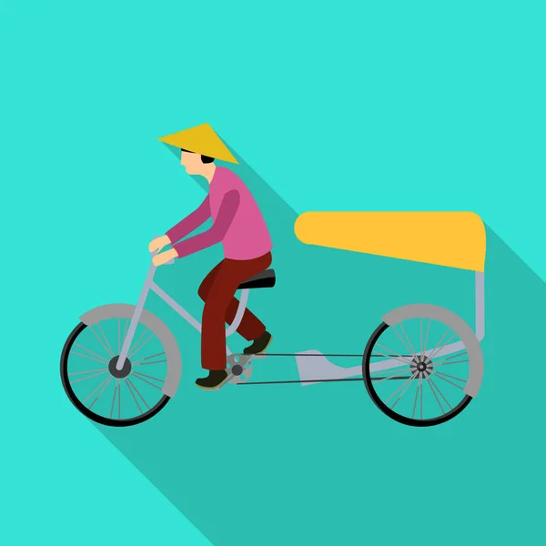 自行车与交通符号的分离对象. 一套自行车和自行车存货矢量图解. — 图库矢量图片