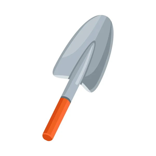 Векторный дизайн лопаты и иконки инструмента. Веб-элемент лопаты и символ рабочего фонда для паутины . — стоковый вектор