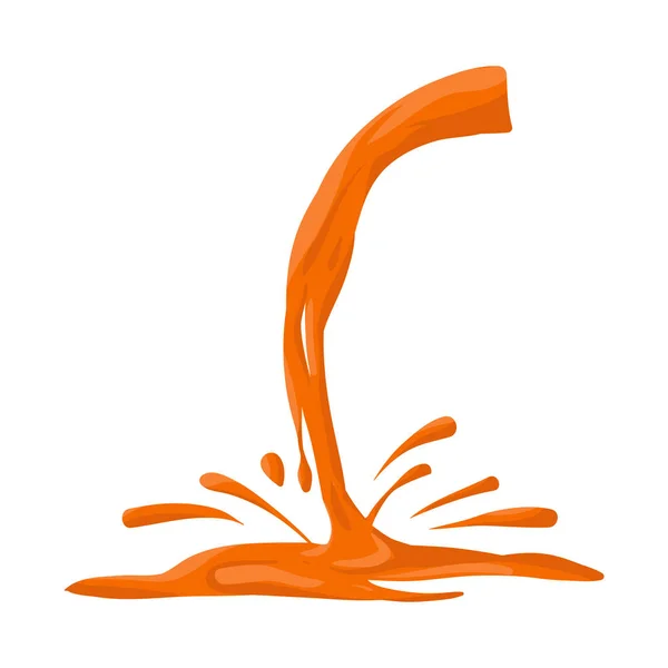 Design vettoriale di spruzzi e logo arancione. Raccolta di schizzi e illustrazione vettoriale di stock fresco . — Vettoriale Stock