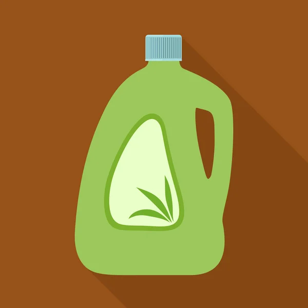 Vektor-Illustration von Flasche und Plastiksymbol. Grafik zur Darstellung von Flaschen- und Getränkehaltevektoren. — Stockvektor