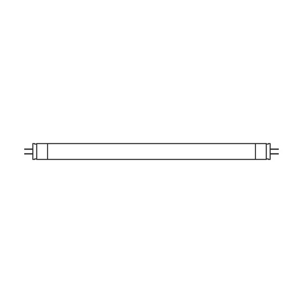 Halogenlampen-Vektorsymbol. Linienvektorsymbol isoliert auf weißem Hintergrund Halogenlampe. — Stockvektor